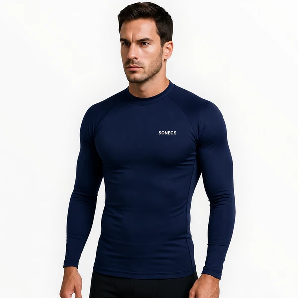 Sonecs Men's Swimming Rashguard T-Shirt Black UV Protection