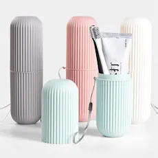 Travel Brush Holder (Random Colours) 🌈 – Portable Toothbrush & Toothpaste Case | Kitchen Utensils & Tools | Travel Organizer