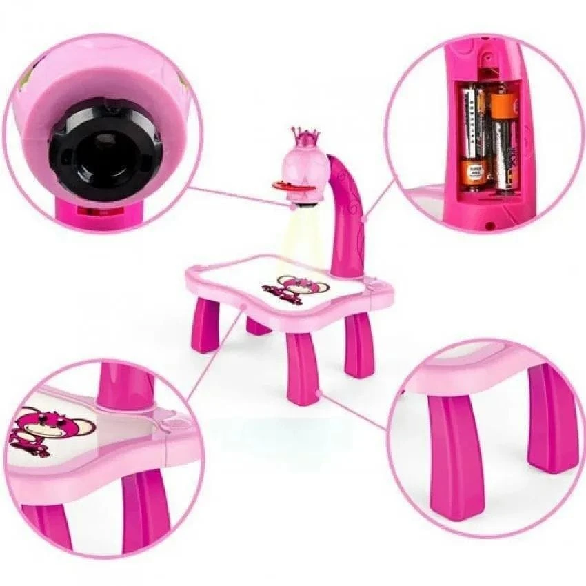 Kids Drawing Projector Toy Trace & Draw Projector Board Tracing Desk Learn to Draw Sketch Art Set