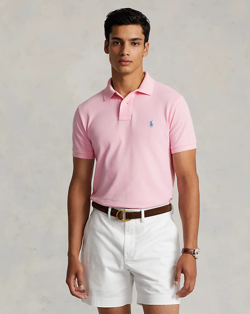 Custom Slim Fit Mesh Polo