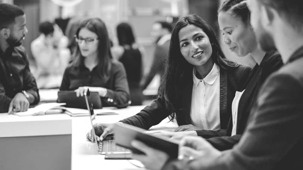 A group of employees discuss on Equal Employment Opportunity