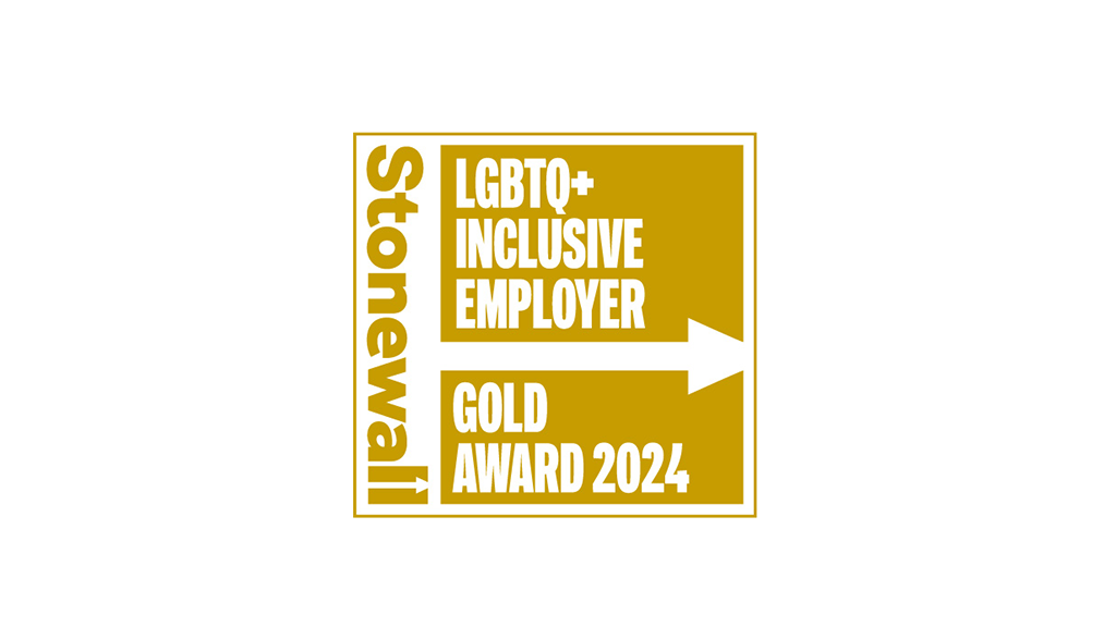 Logo for Stonewall gold award 2024