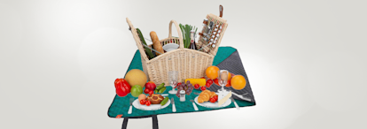 Picknick-Set mit Decke und Korb