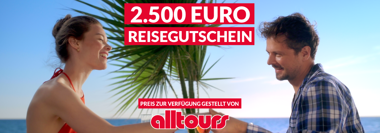1280x450 GewinnArena EFA x alltours 2.5k Reisegutschein jede Folge