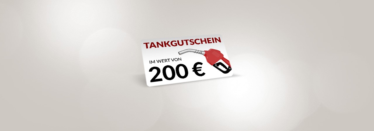Tankgutschein 200 Euro 1280x450px