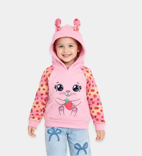 Sweat à Capuche Fille DKNY 7 Ans – Blanc Cassé Avec Paillettes