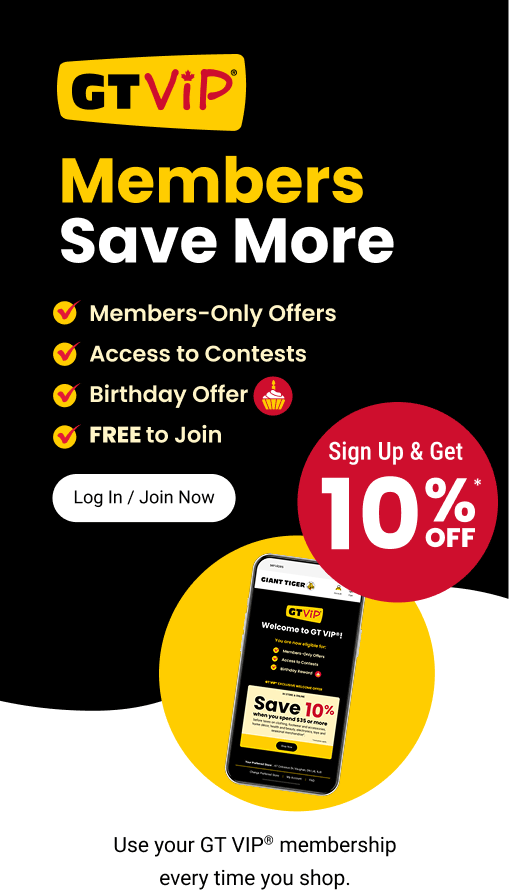 Members Save More. Members-Only Offers. Access to Contests. Birthday Offer. FREE to Join. Sign Up & Get 10%* off. Use your GT VIP® membership every time you shop