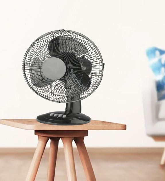 black table top fan