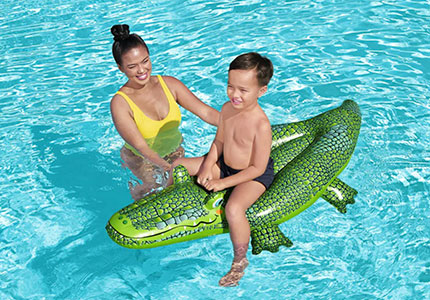 Bouée gonflable piscine XXL / 150 cm chevauchable - Tigre géant