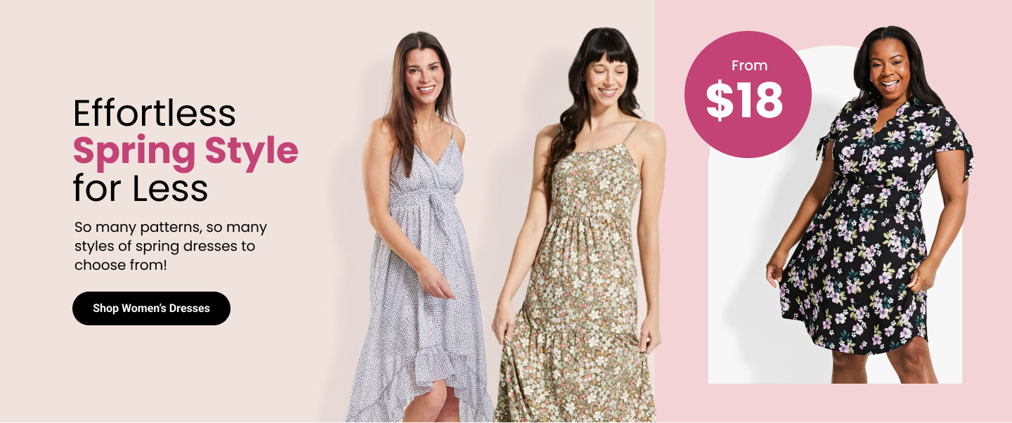 Effortless Spring Style for Less. So many patterns, so many styles of spring dresses to choose from!