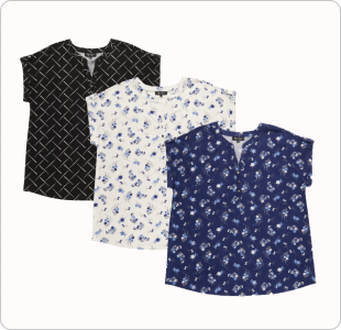 3 short sleeve blouses