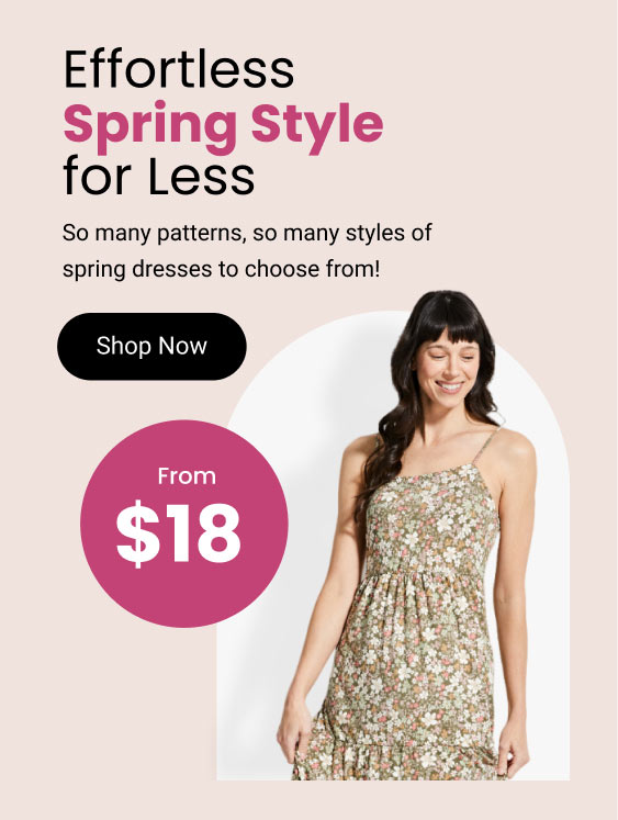 Effortless Spring Style for Less. So many patterns, so many styles of spring dresses to choose from!