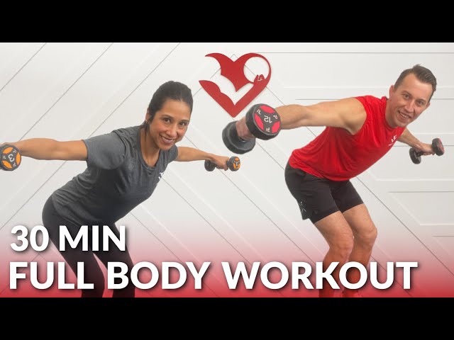 30 Minute Full Body Dumbbell Workout at Home Strength Training - Total Body Workouts with Weights