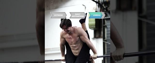 Lifting Weights While Hanging In The Air | Extreme Workouts | People Are Awesome #shorts