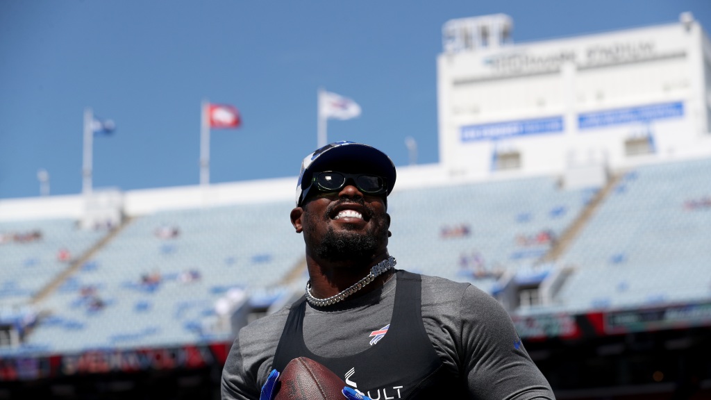 Buffalo Bills players arrive to offseason workouts