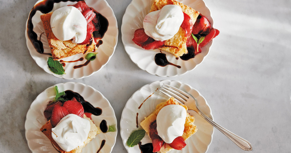 Joanna Gaines' Butter Cake with Roasted Strawberries and Balsamic Recipe