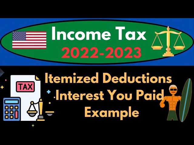 Itemized Deductions - Interest You Paid Example 5092 Income Tax Preparation 2022 - 2023