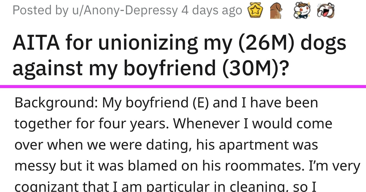 Woman Teaches Dogs To Get Petty Revenge On Messy Boyfriend And Asks If She's A Jerk