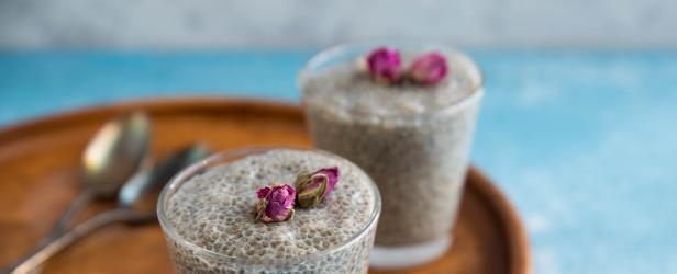 Rose and Cardamom Chia Pudding
