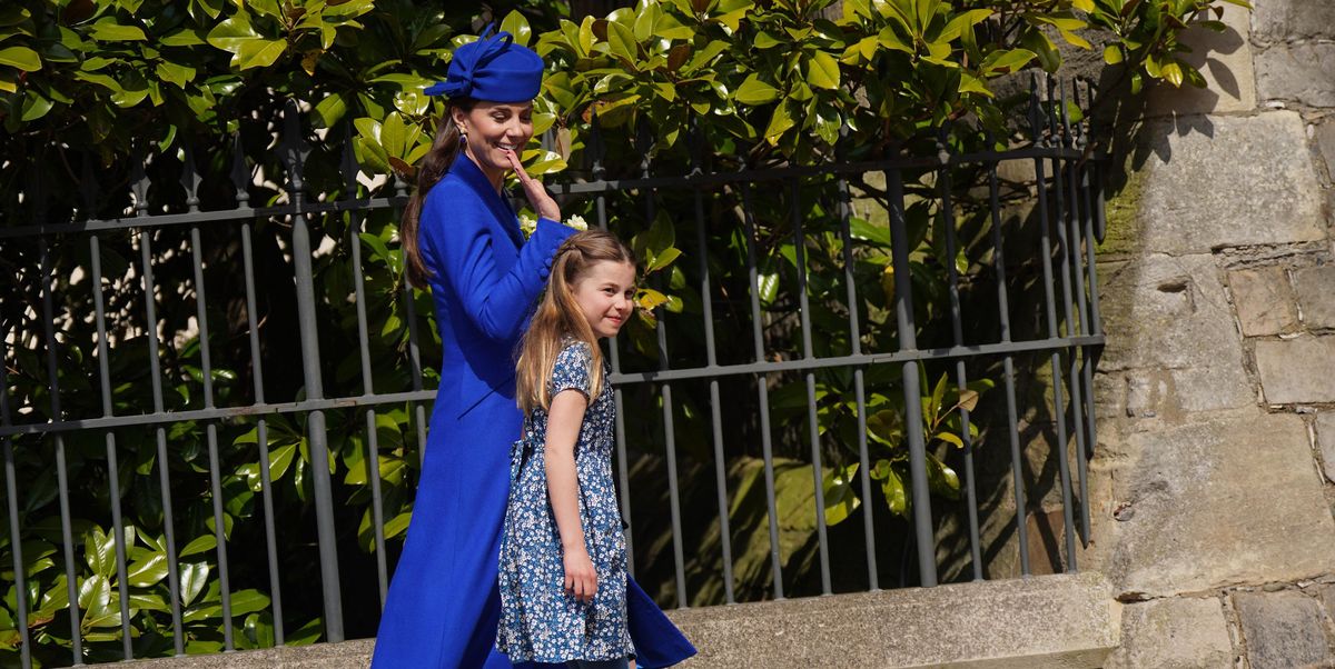 Kate Middleton and Princess Charlotte Matched In Bright Blue For Easter Service With Royals