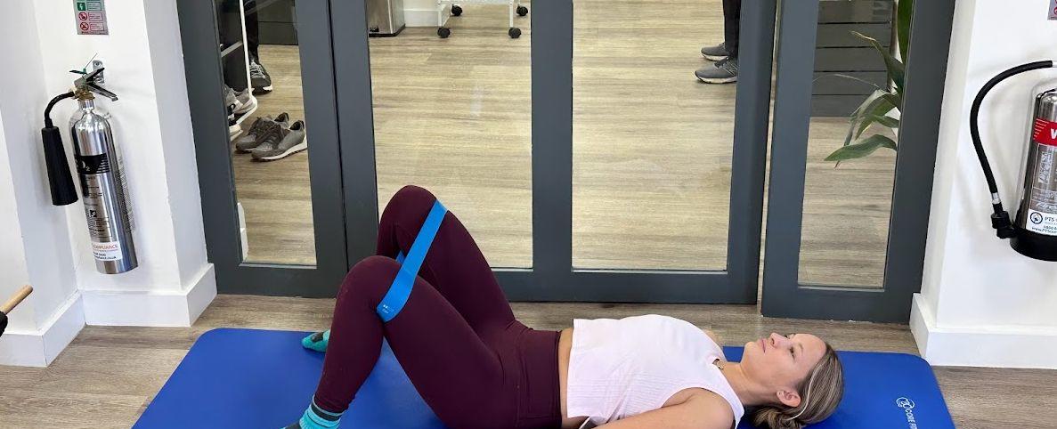 Resistance band leg workout to build lower body strength