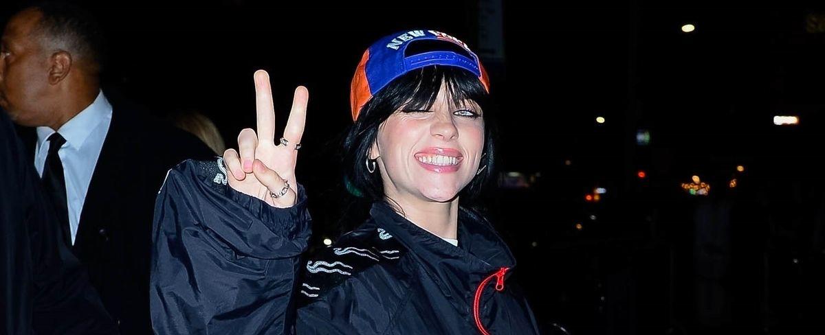 Billie Eilish Wears Sports Jacket and New York Knicks Merch to 2023 Met Gala After Parties
