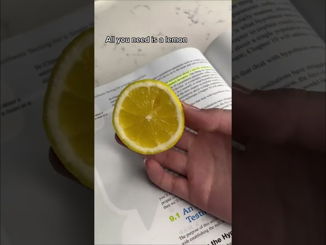 Student life hack with lemon and highlighter! #shorts