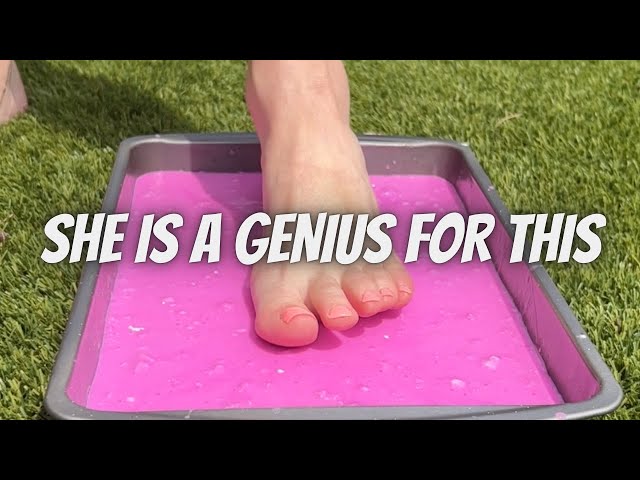 Girl does a life hack for the bathroom