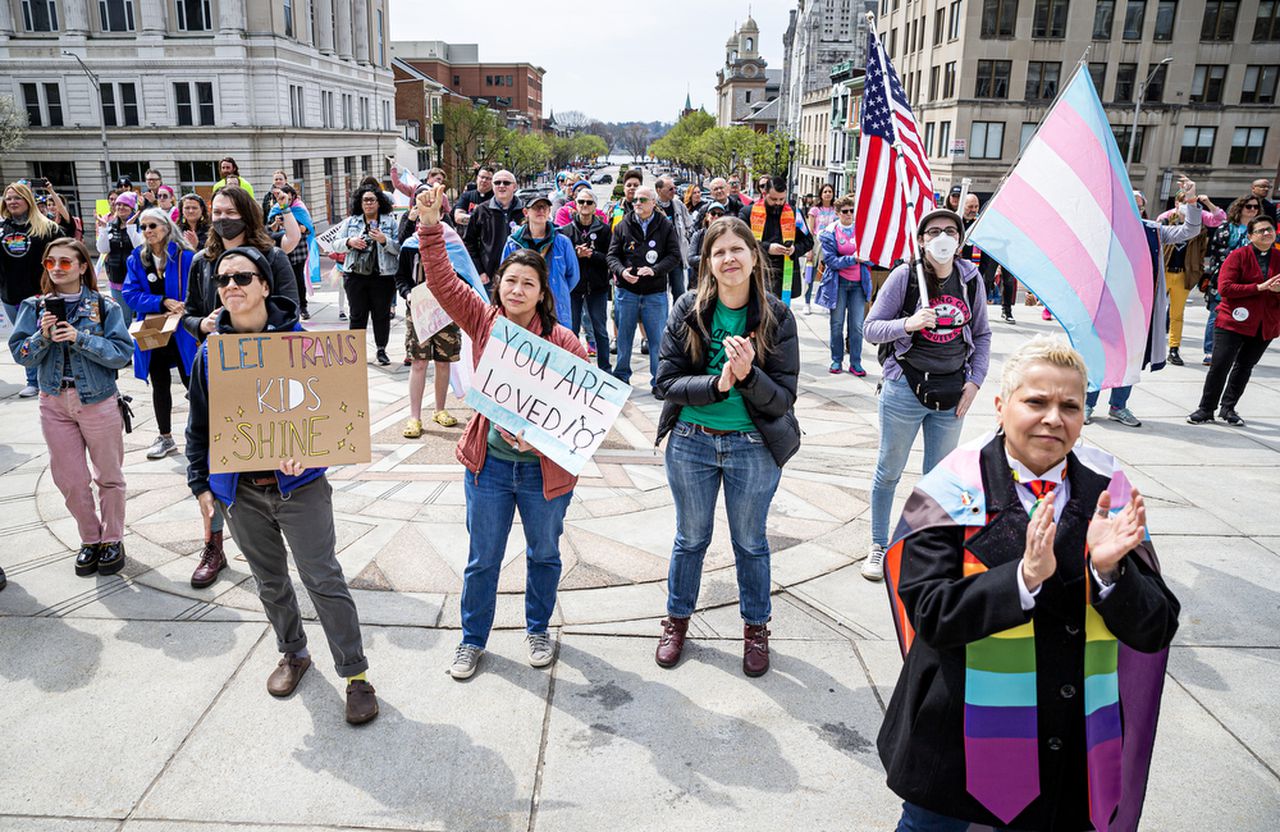 At ‘visibility rally’ members of trans community call for equality and safety in schools, workplace