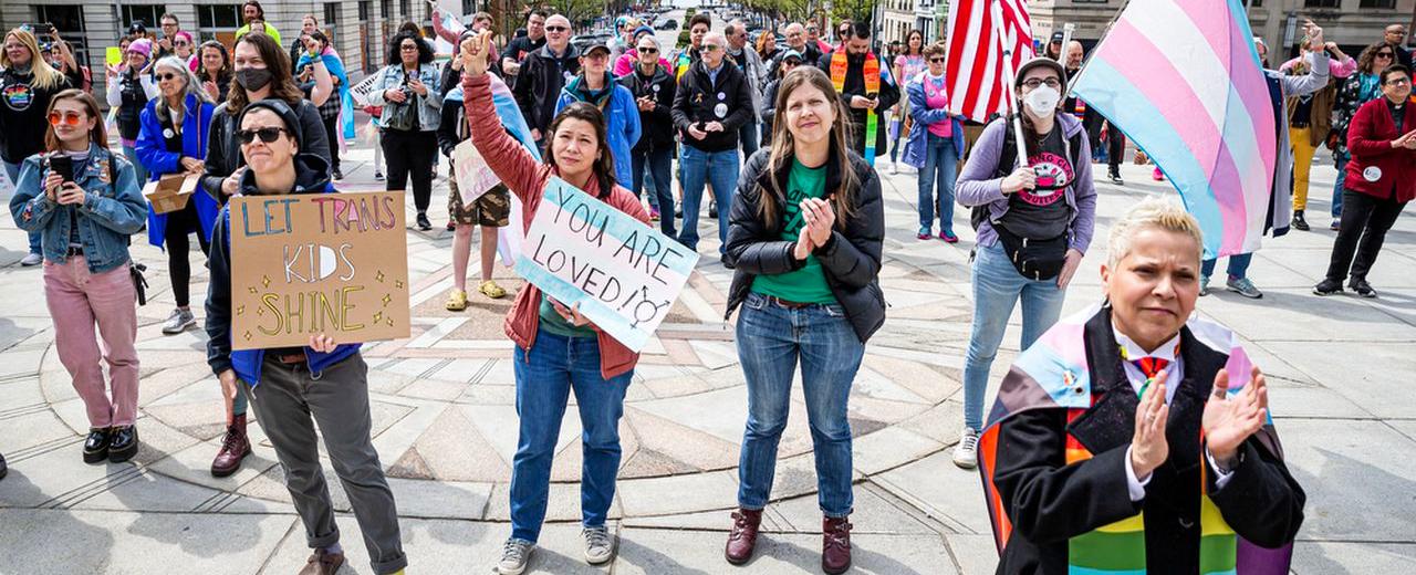 At ‘visibility rally’ members of trans community call for equality and safety in schools, workplace