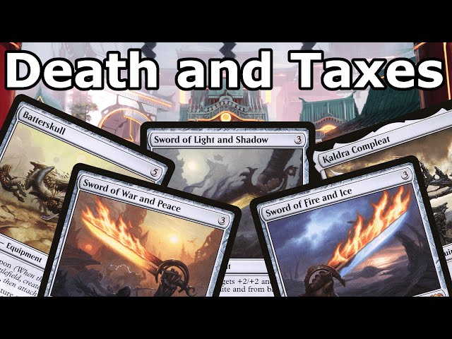 SO. MANY. SWORDS.  Death and Taxes (Modern Mono White D&T / Hatebears MTG)