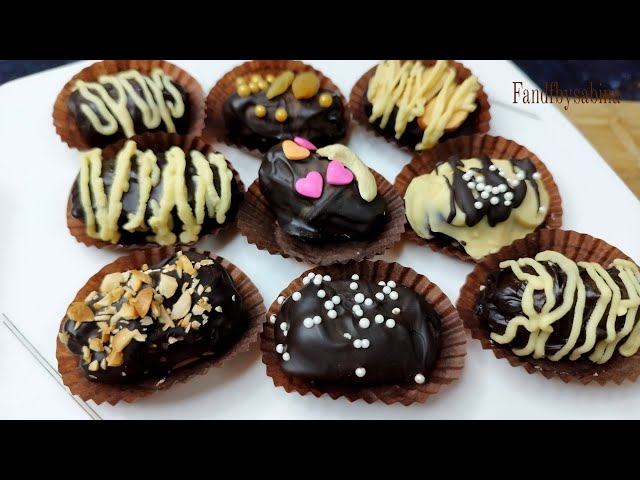Suffed chocolate  covered Dates | চকলেট খেজুর |  Ramadan recipe | Khajur recipe| Assorted dates