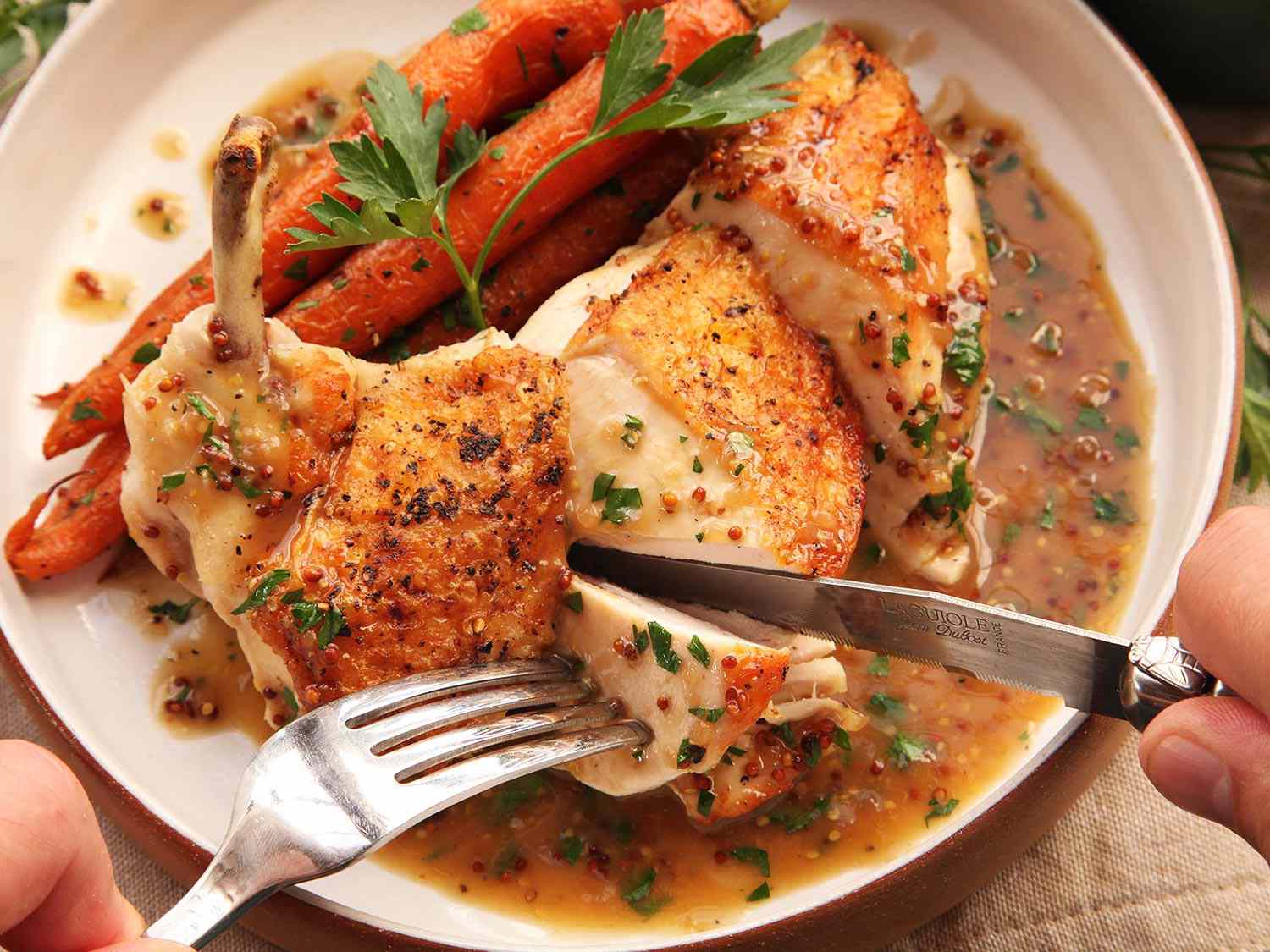 Easy Pan-Roasted Chicken Breasts With Bourbon-Mustard Pan Sauce Recipe