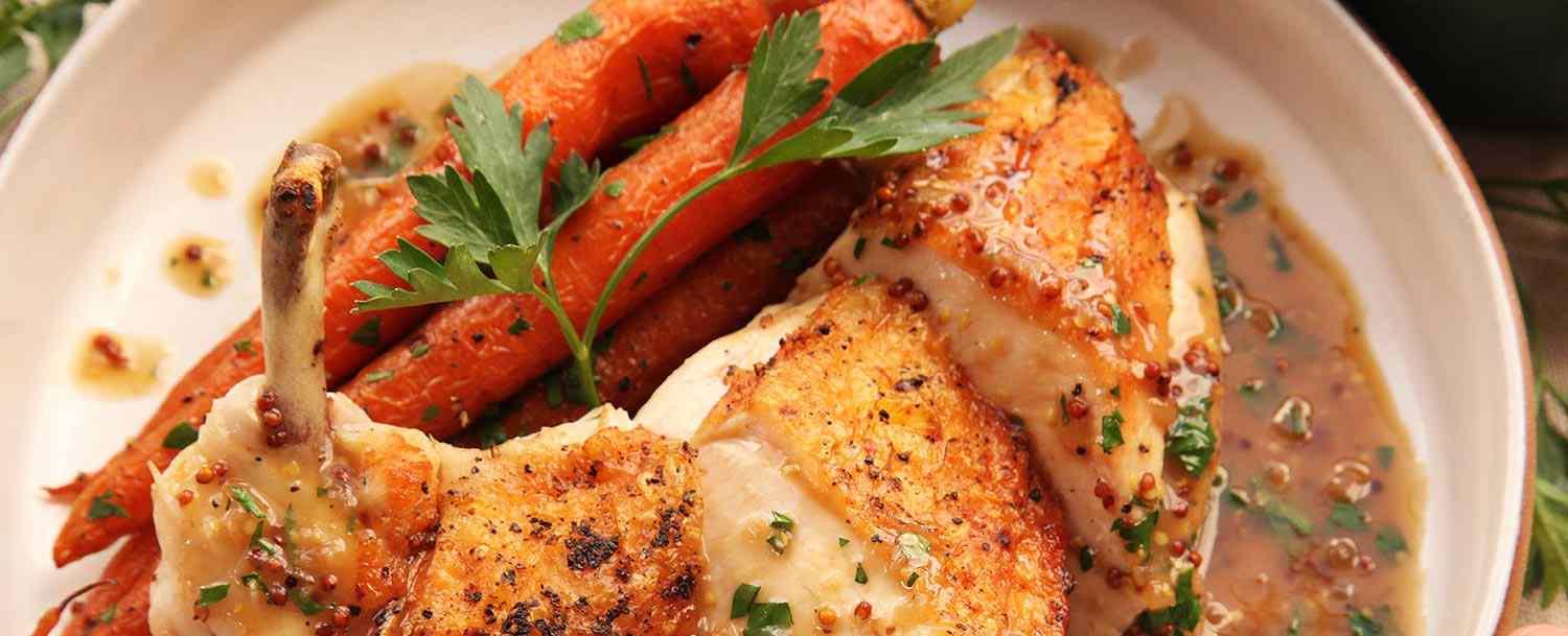 Easy Pan-Roasted Chicken Breasts With Bourbon-Mustard Pan Sauce Recipe