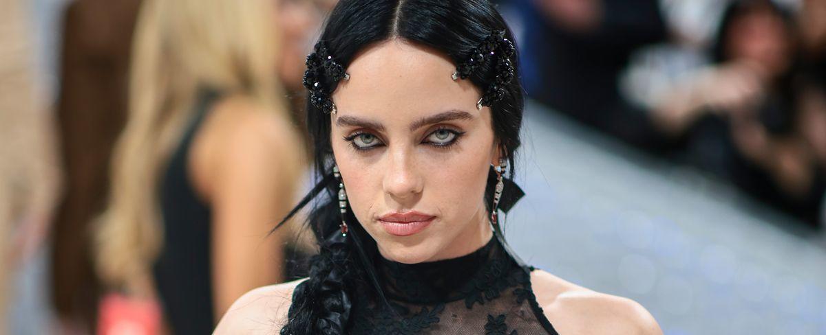 Billie Eilish Wore Black Lace Dress at the 2023 Met Gala