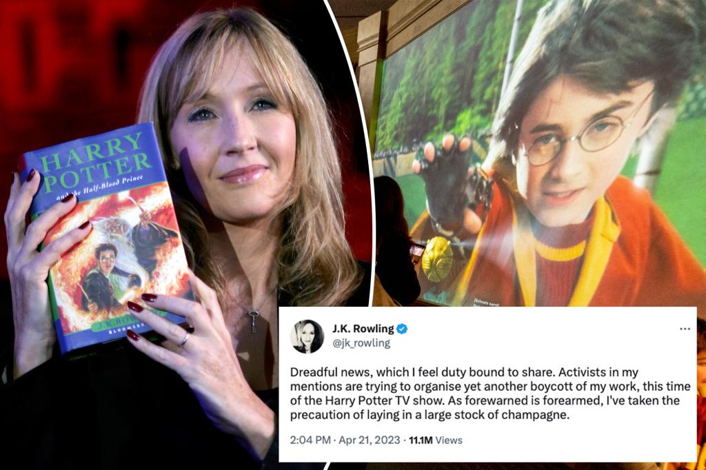 J.K. Rowling plans to 'lay in champagne' while activists boycott 'Harry Potter' TV series