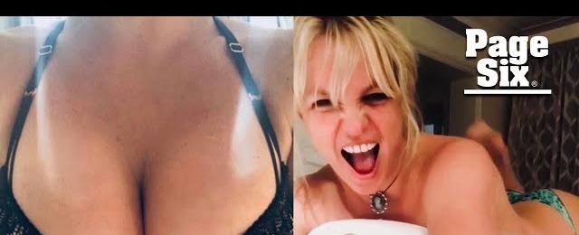 Britney Spears posts close-up photo of ample cleavage in sexy lace bra