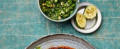 Georgina Hayden’s vegan recipe for sticky aubergine, peanut and herb tarte tatin