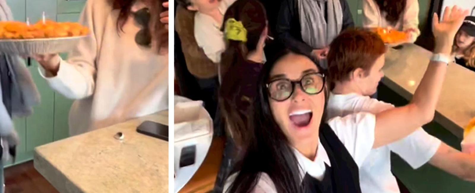 Demi Moore and Family Sing to Bruce Willis on His 68th Birthday