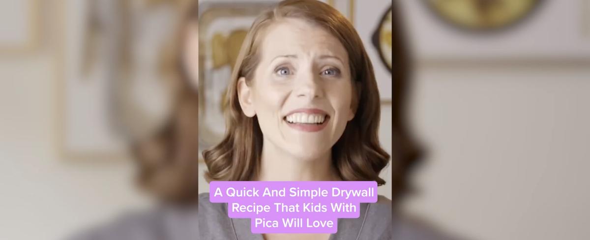 A Quick And Simple Drywall Recipe That Kids With Pica Will Love