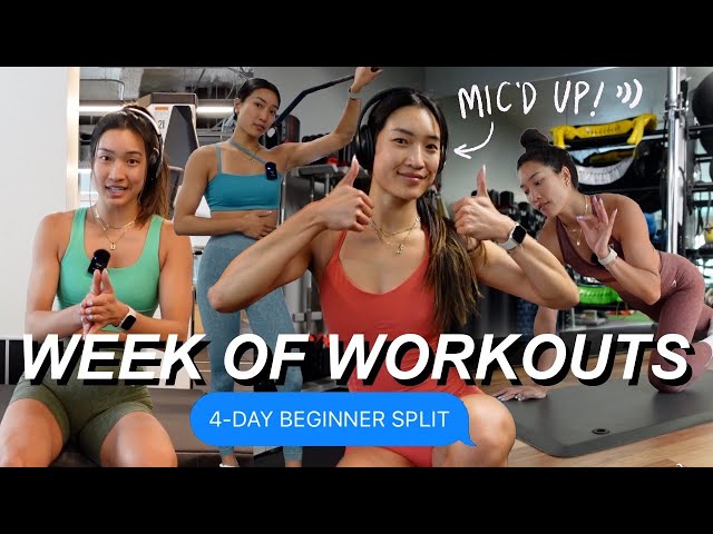 WEEK OF WORKOUTS | 4-Day Split for BEGINNERS to be CONFIDENT in the Gym!