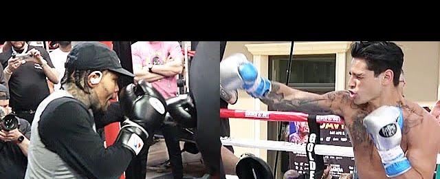GERVONTA DAVIS VS. RYAN GARCIA SIDE-BY-SIDE WORKOUTS DAYS BEFORE CLASH | POWER & SPEED COMPARISON