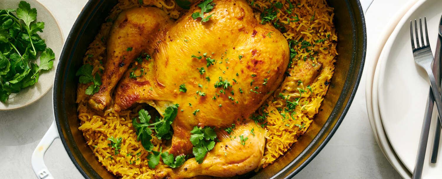 One-Pot Whole Roasted Chicken and Rice Recipe