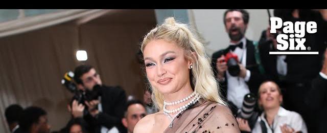 Gigi Hadid rocks sexy black corset in edgy Met Gala 2023 look