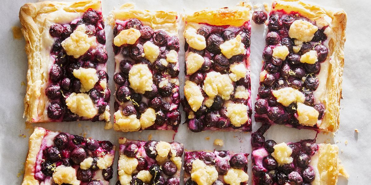 Easy Lemon Blueberry Puff Pastry Tart Recipe