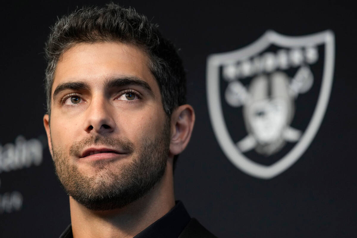 Raiders’ Jimmy Garoppolo begins workouts, but Josh Jacobs absent