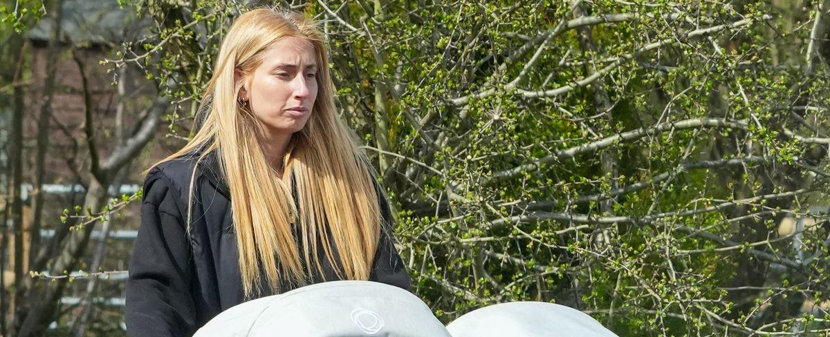 Stacey Solomon takes daughters Belle and Rose for trip to park in plush £1.5k pram