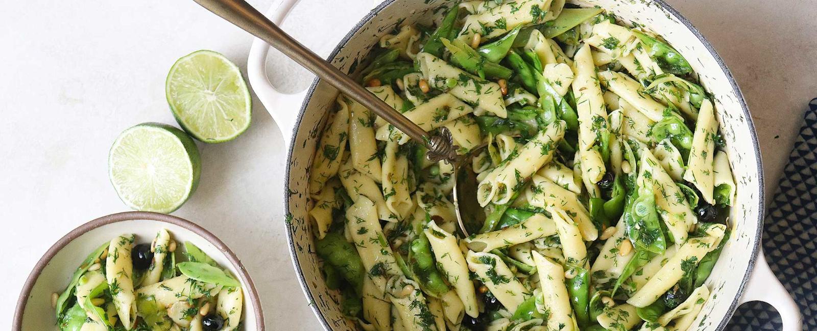 Recipe: A light pasta with snap peas and herbs