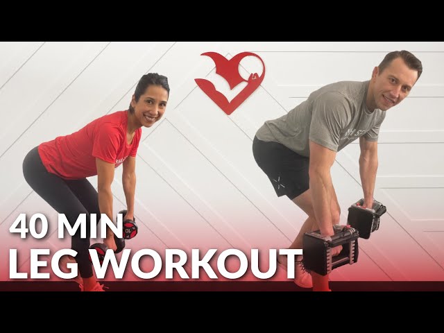 40 Min Dumbbell Leg Workout at Home for Women & Men - Lower Body Workouts with Dumbbells & Weights