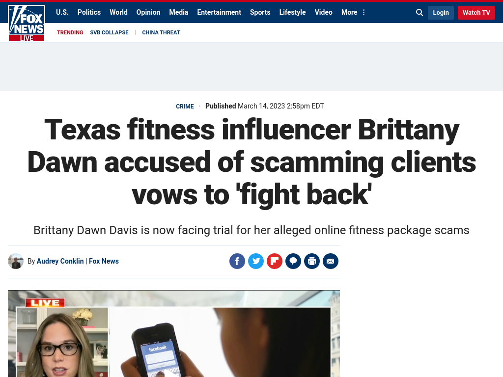 Texas fitness influencer Brittany Dawn accused of scamming clients vows to 'fight back'